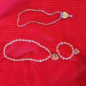 Disney Princess Matching Necklace and Bracelet and extra necklace